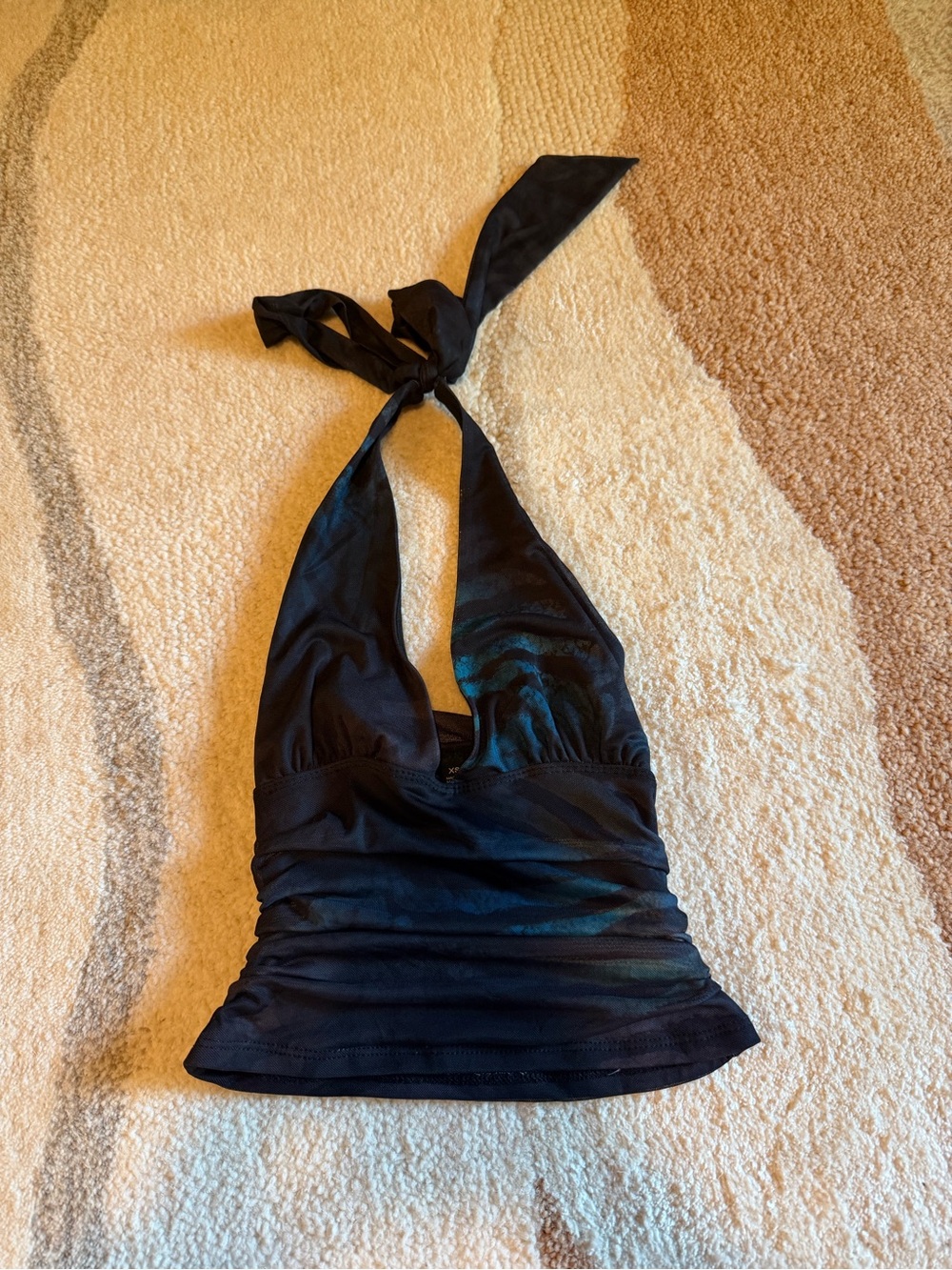 Windsor Black Halter Ruched Camisole